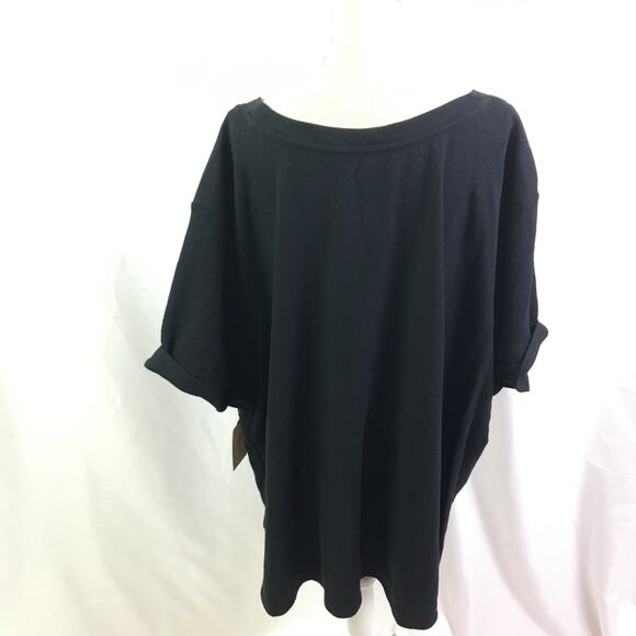 St John's Bay Active Short Sleeve Sweater Black 3X - Picture 7 of 16